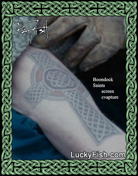 Boondock Saints Tattoo with Celtic Cross Design – LuckyFish Art